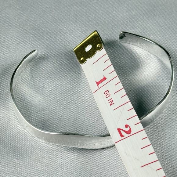 Vintage Taxco Mexico 925 Sterling Silver Cuff Bracelet TP-85 Wavy Modernist - Picture 8 of 9